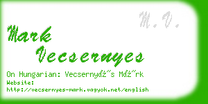 mark vecsernyes business card